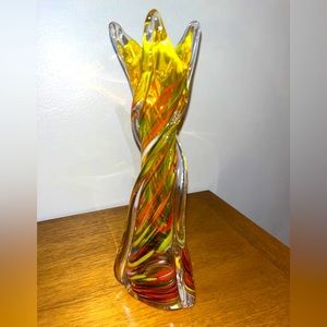 Vintage Murano multicolored glass vase